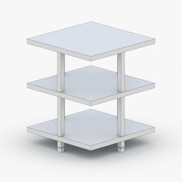 0341 - Coffee Table Low-poly 3D model_1