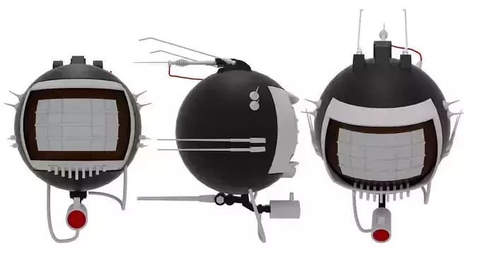 Eyebot Render futuristic spacecraft 3D model