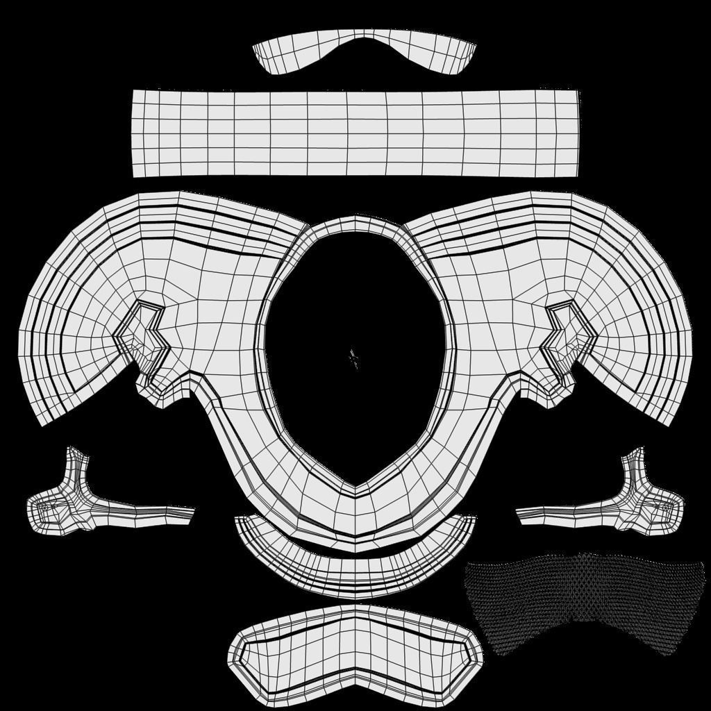 Captain Phasma Helmet Low-poly 3D model_14