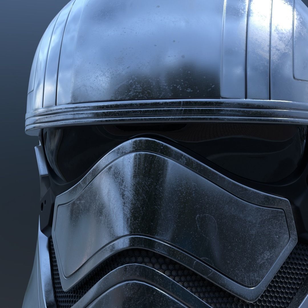 Captain Phasma Helmet Low-poly 3D model_2