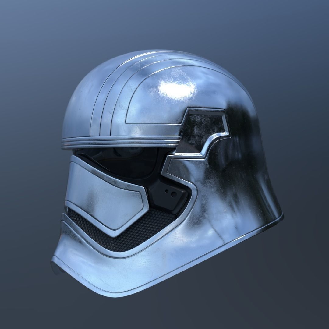 Captain Phasma Helmet Low-poly 3D model_3
