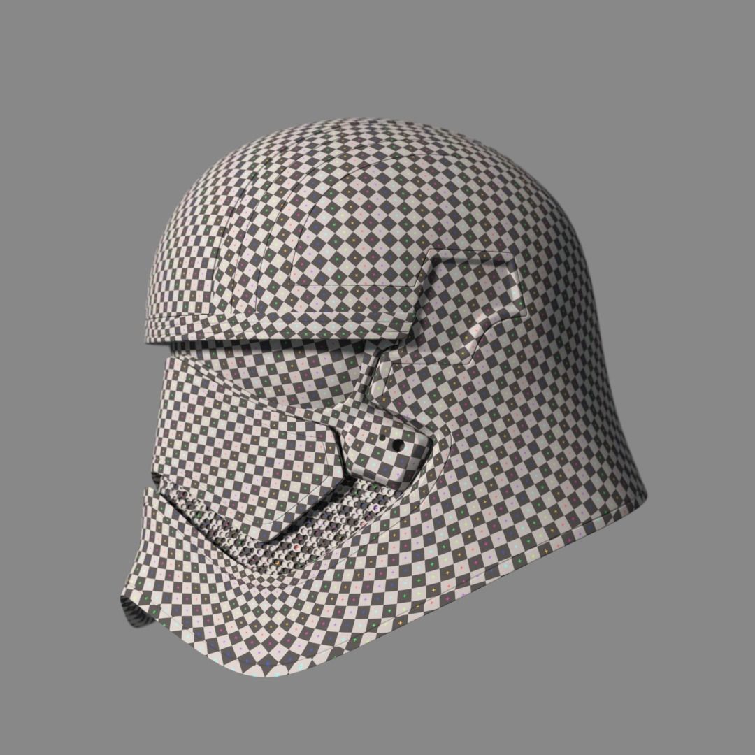 Captain Phasma Helmet Low-poly 3D model_10