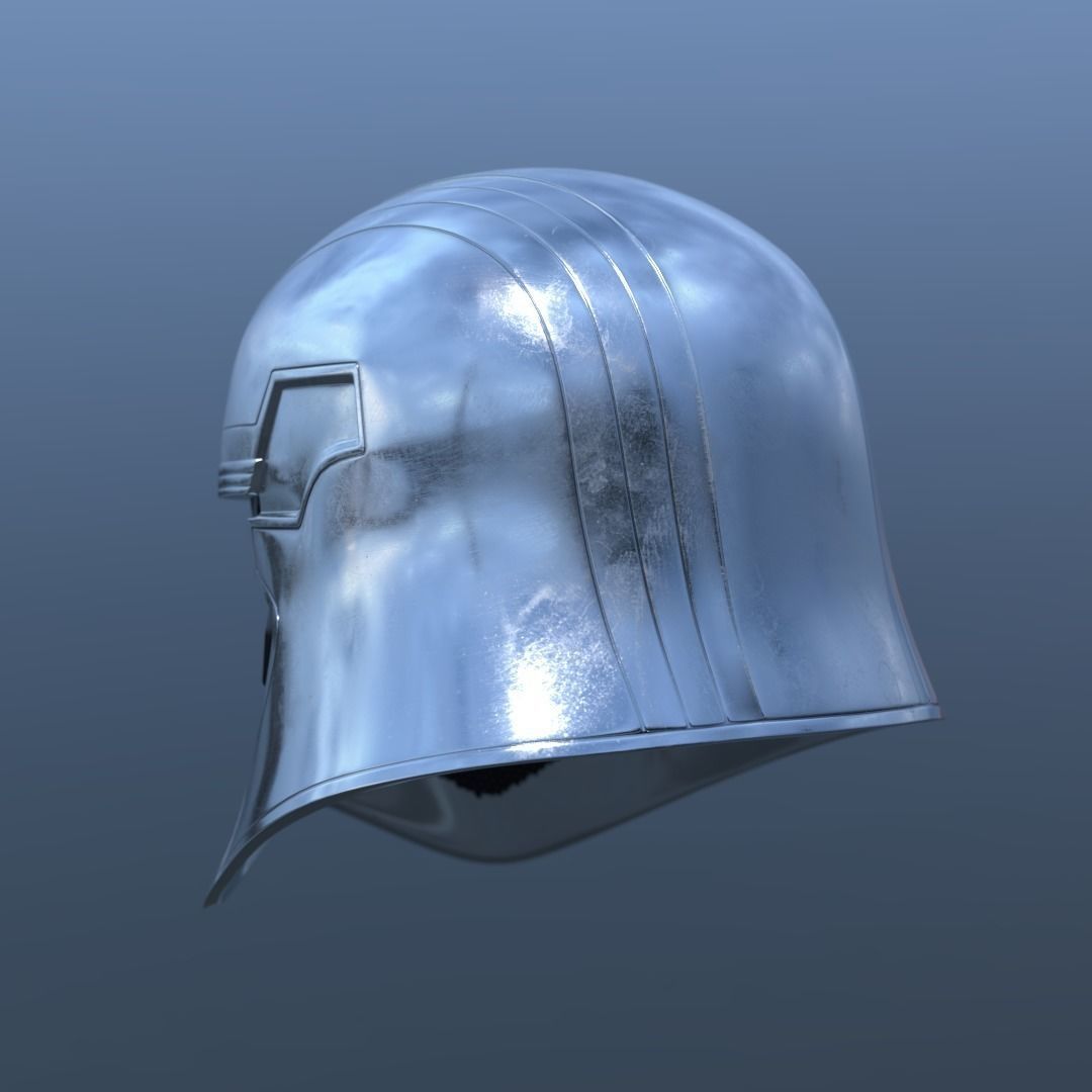 Captain Phasma Helmet Low-poly 3D model_5
