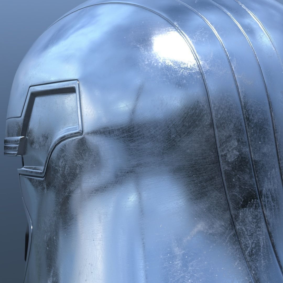 Captain Phasma Helmet Low-poly 3D model_6