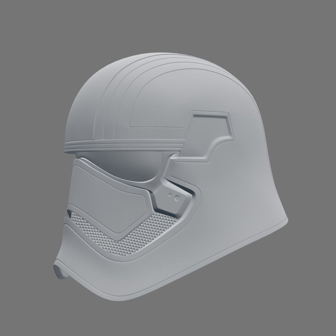 Captain Phasma Helmet Low-poly 3D model_11