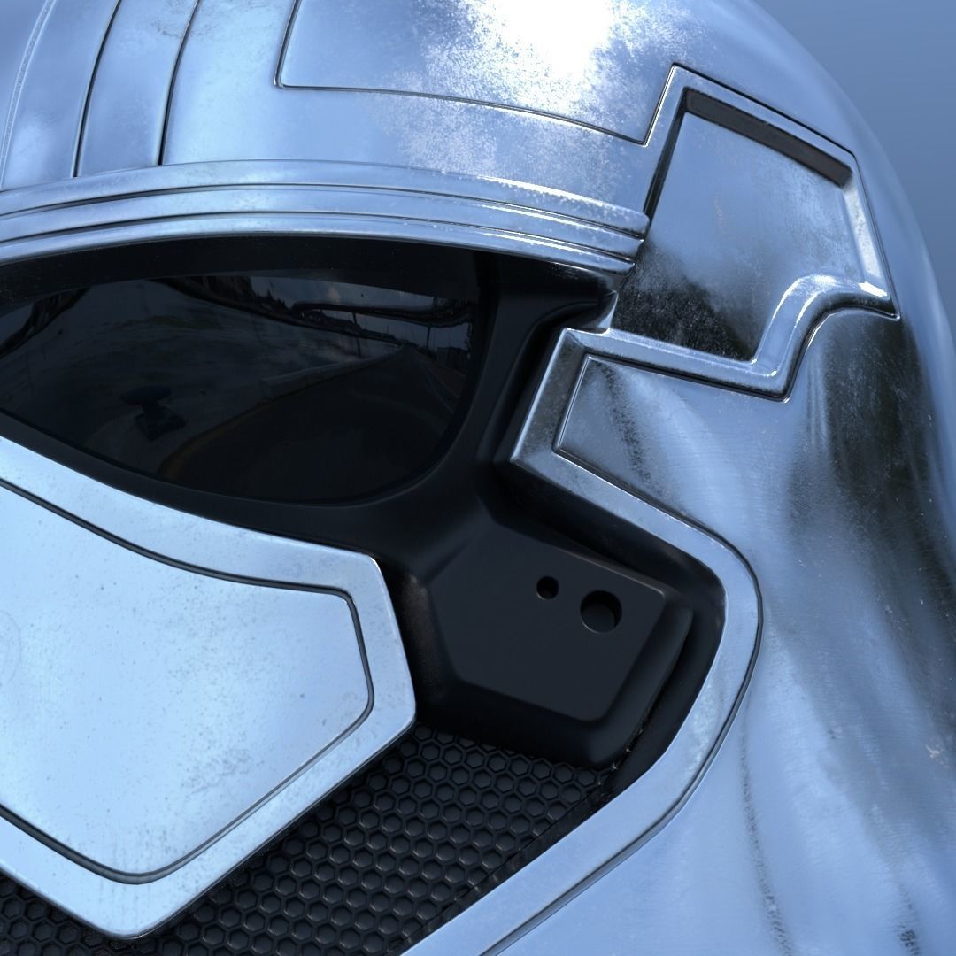 Captain Phasma Helmet Low-poly 3D model_4