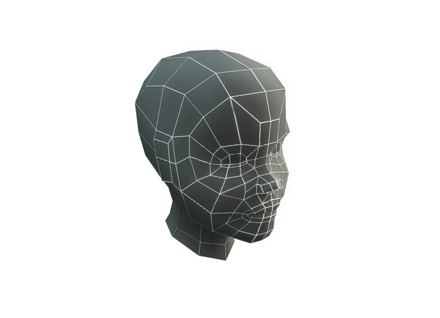 Base Mesh Kid - Low Poly  Low-poly 3D model_7