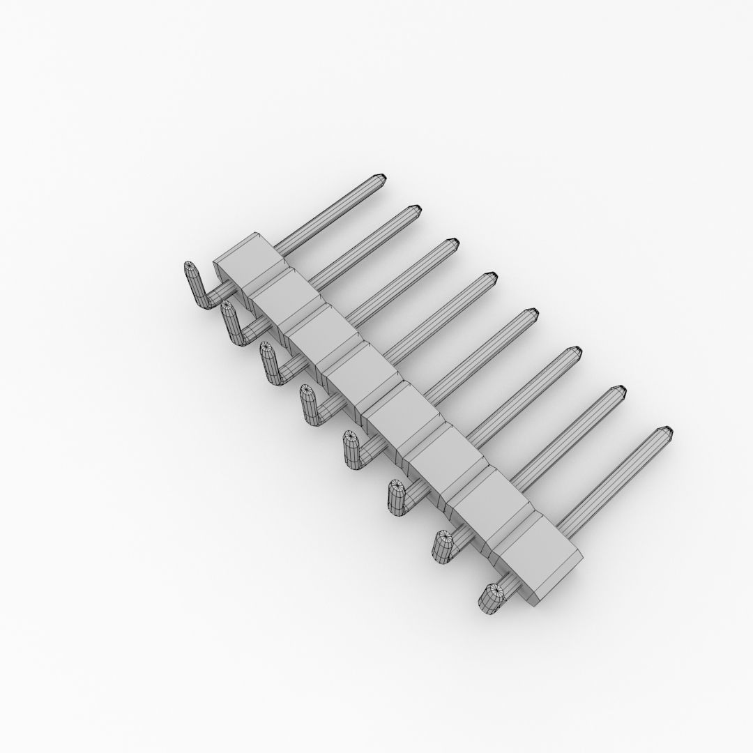 Curved Male Header 3D model_4