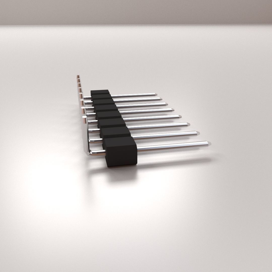 Curved Male Header 3D model_2