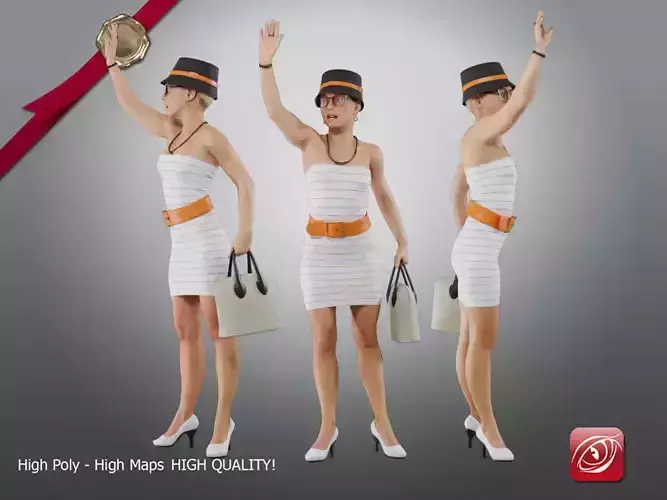 Casual Female A CC 21 30 002 3D model Casual Female A CC 21 30 002 3D model