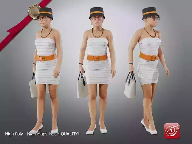 Casual Female A CC 21 30 003 3D model Casual Female A CC 21 30 003 3D model