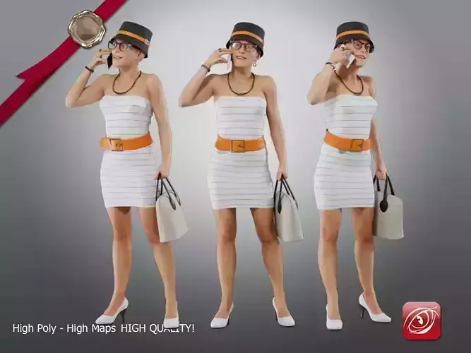 Casual Female A CC 21 30 004 3D model Casual Female A CC 21 30 004 3D model