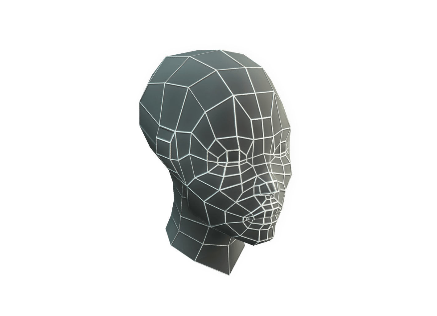 Base Mesh Female -Low Poly Low-poly 3D model_15