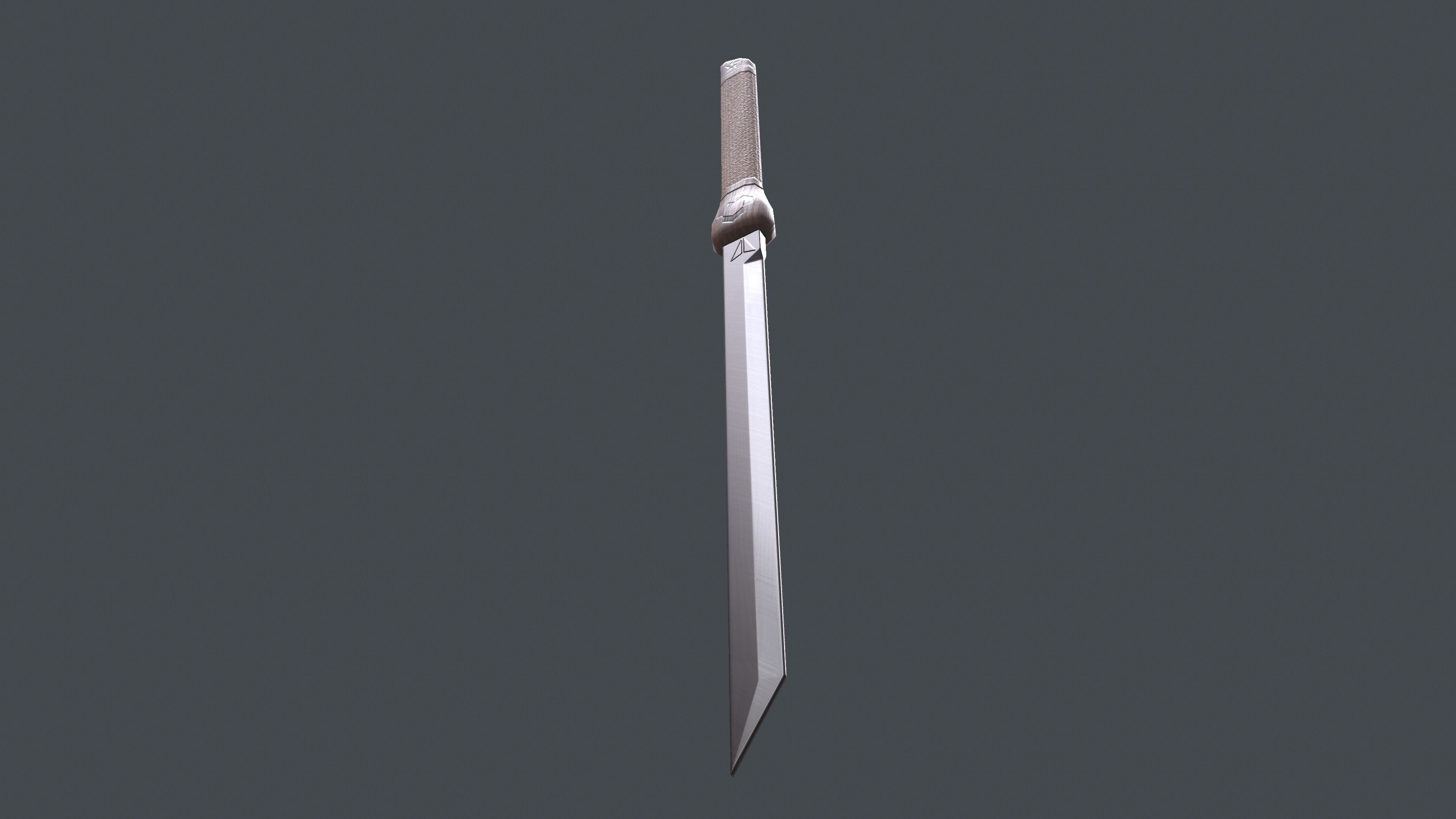 Sword knife Low-poly 3D model_2