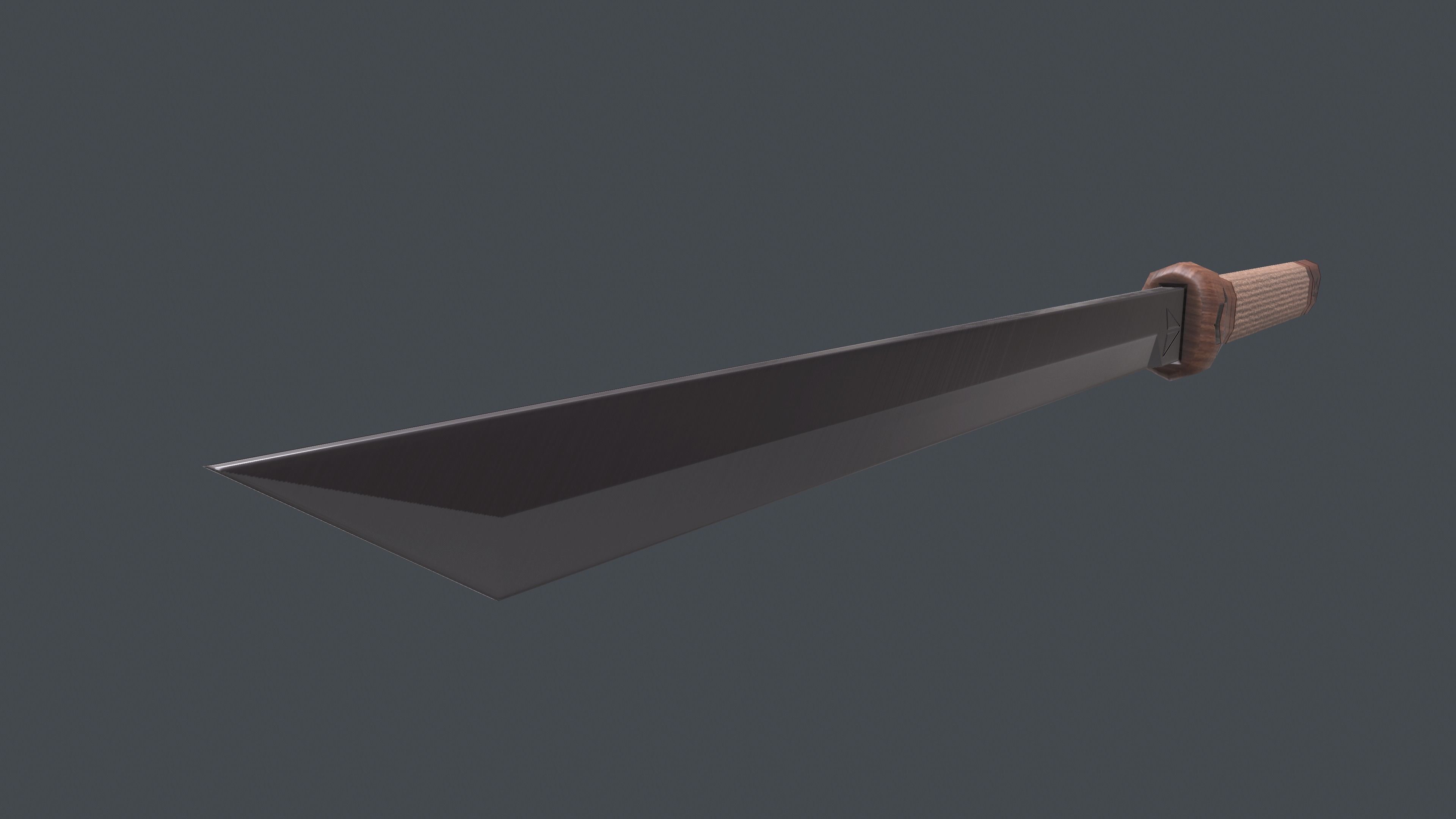 Sword knife Low-poly 3D model_3