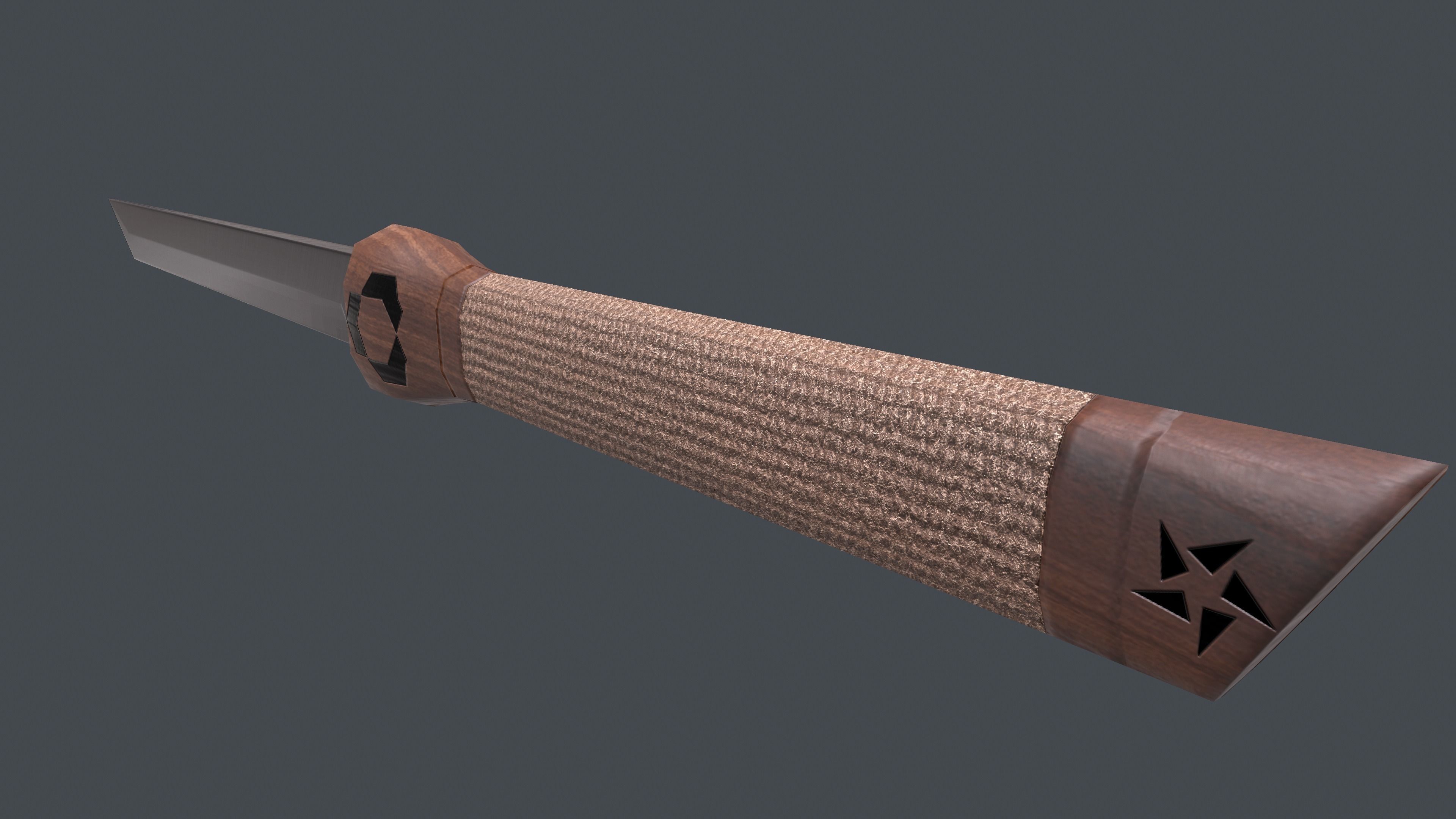 Sword knife Low-poly 3D model_4