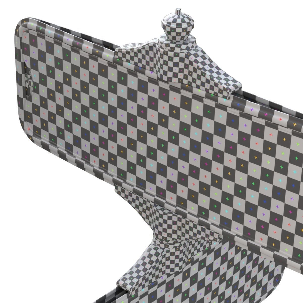 Retro Street Sign 3D model_5