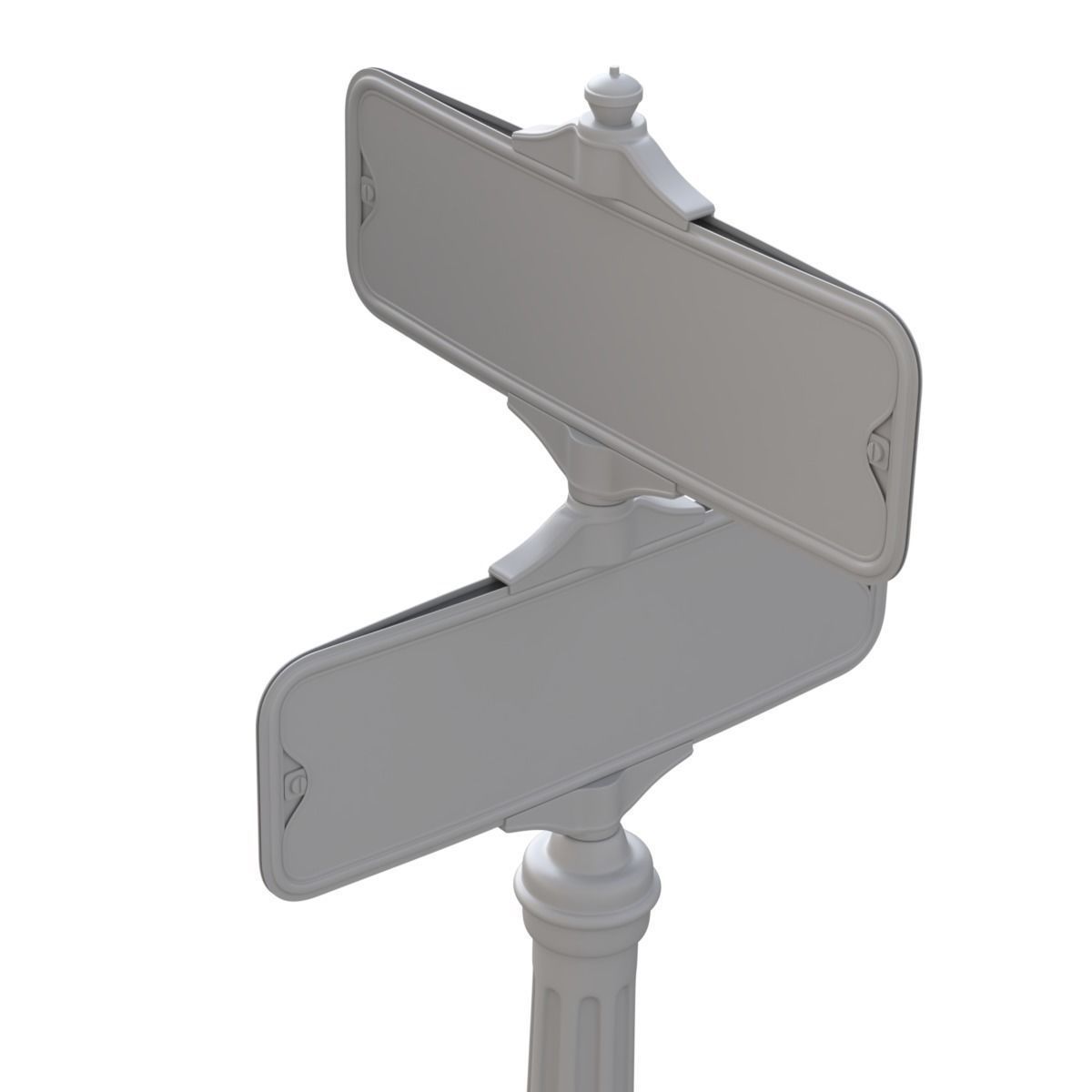 Retro Street Sign 3D model_8