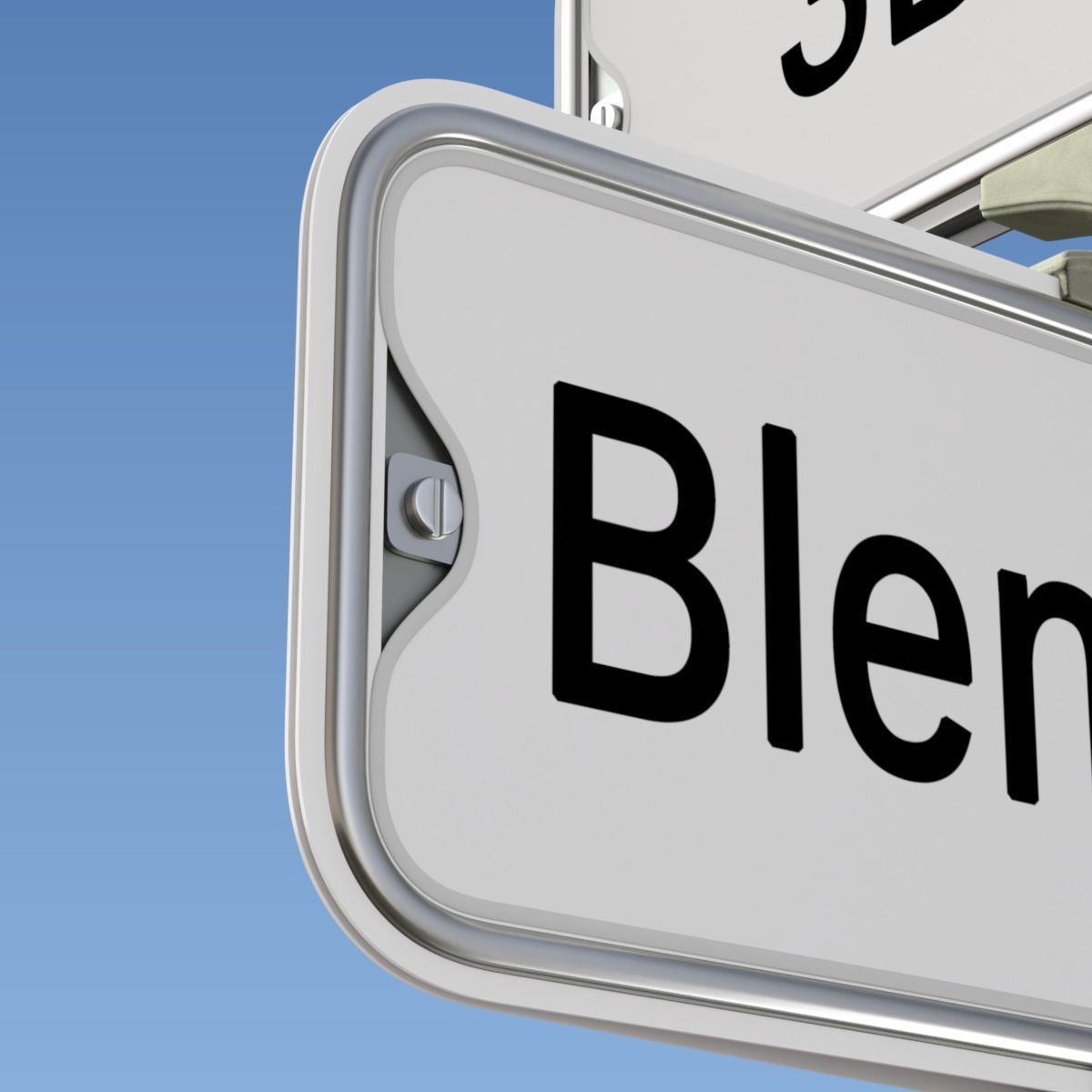 Retro Street Sign 3D model_3