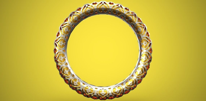 White Gold Ring 3D print model