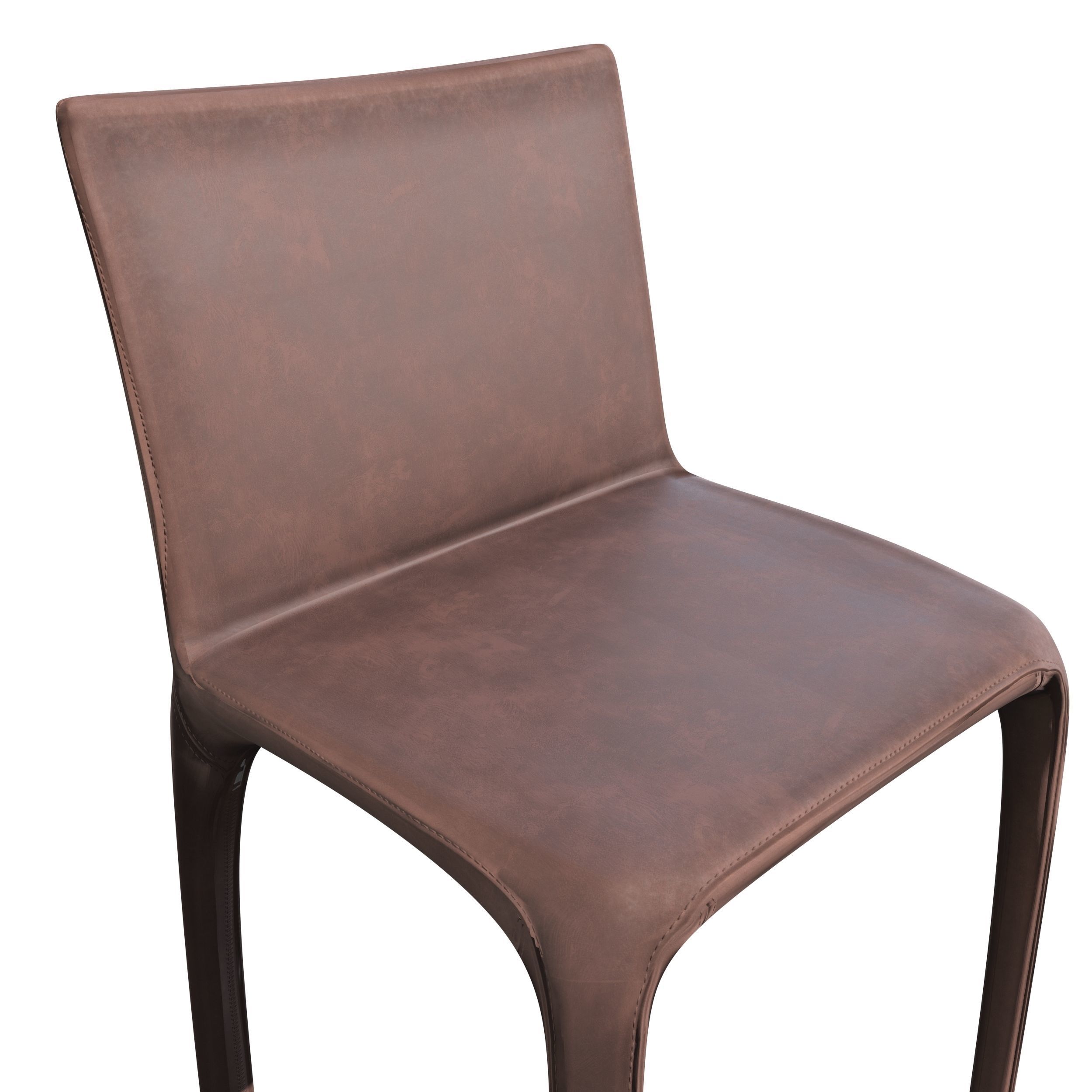 Stool 410 CAB Leather Low-poly 3D model_1