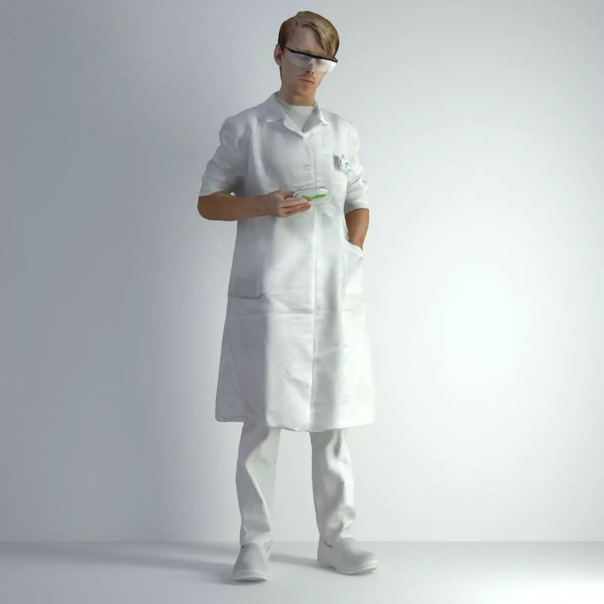 3D Scan Man Scientist 025 3D model_0