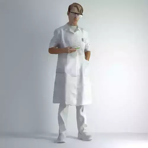 3D Scan Man Scientist 025 3D model