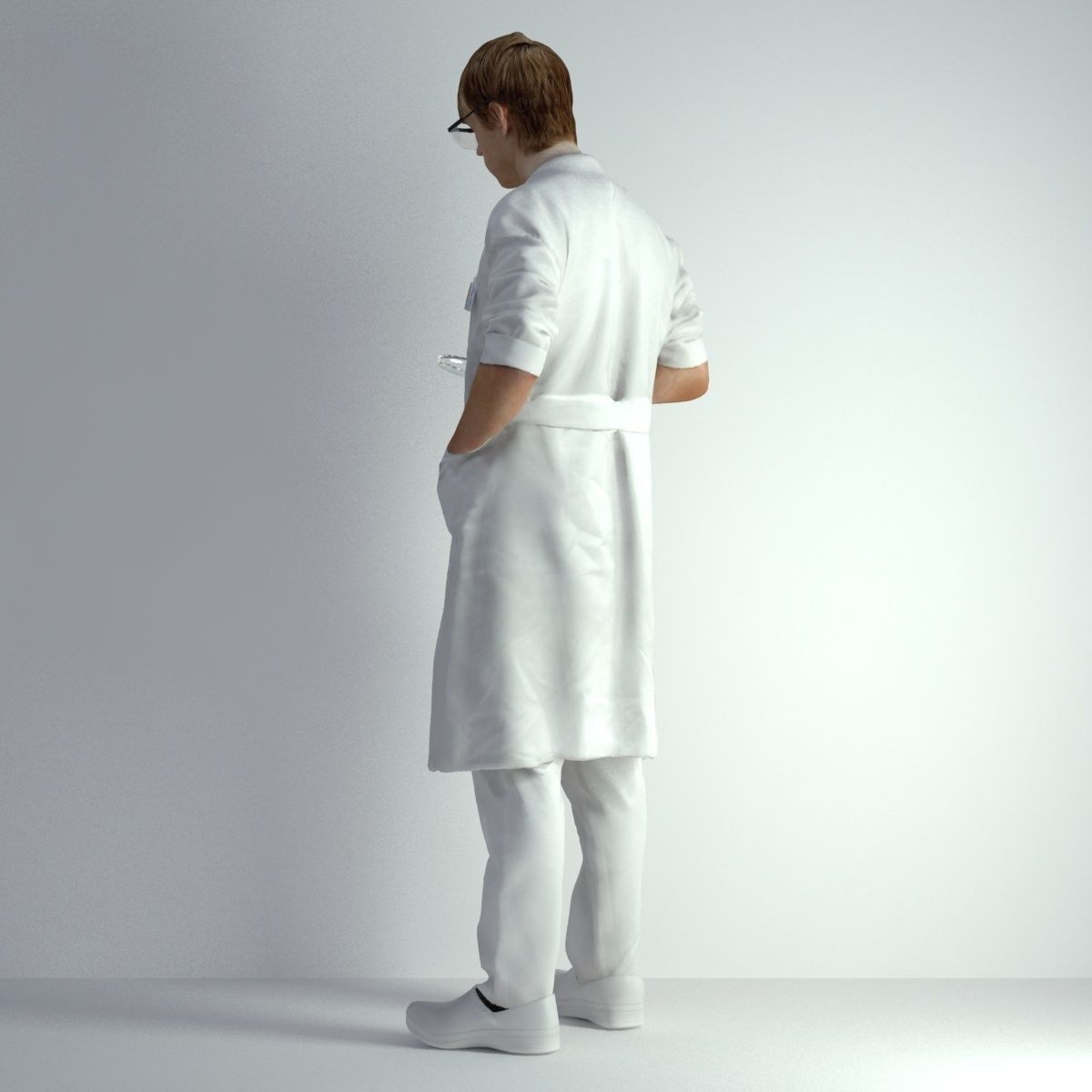 3D Scan Man Scientist 025 3D model_2