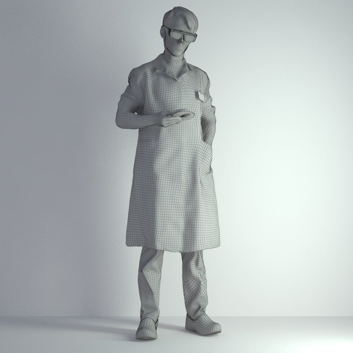 3D Scan Man Scientist 025 3D model_1
