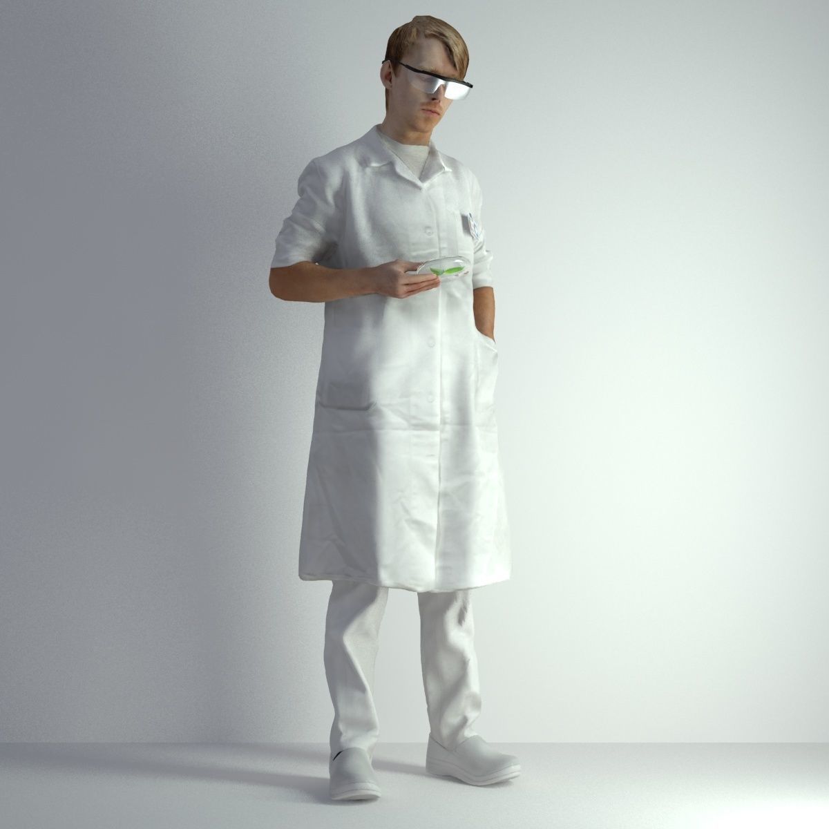 3D Scan Man Scientist 025 3D model_9