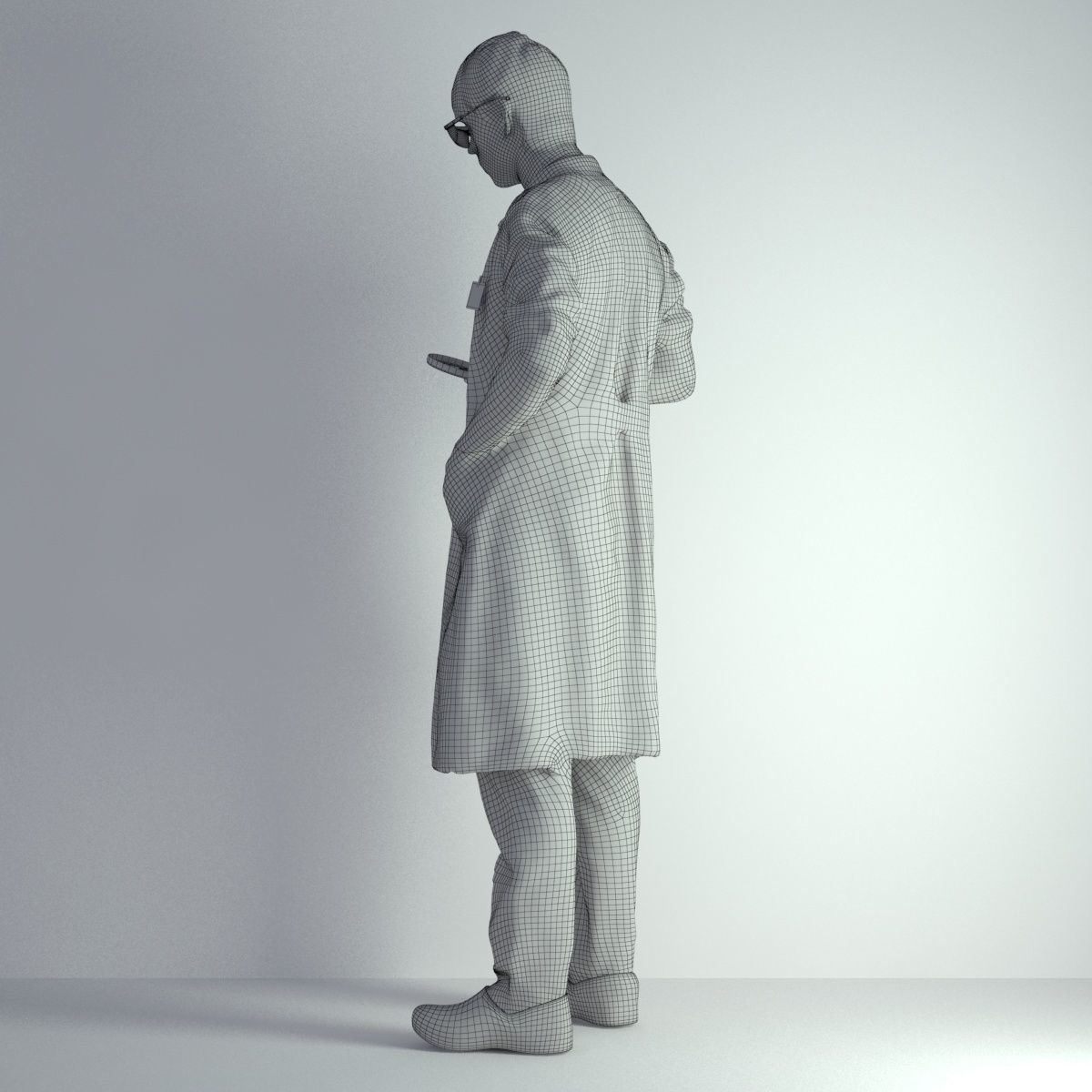 3D Scan Man Scientist 025 3D model_3