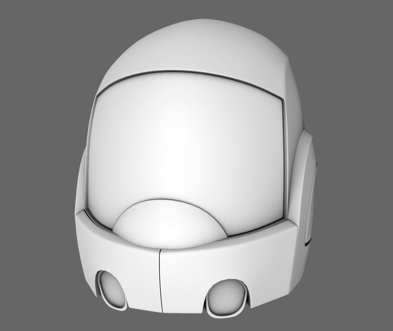 Sci-Fi Helmet Base Mesh 01 Free 3D model_2