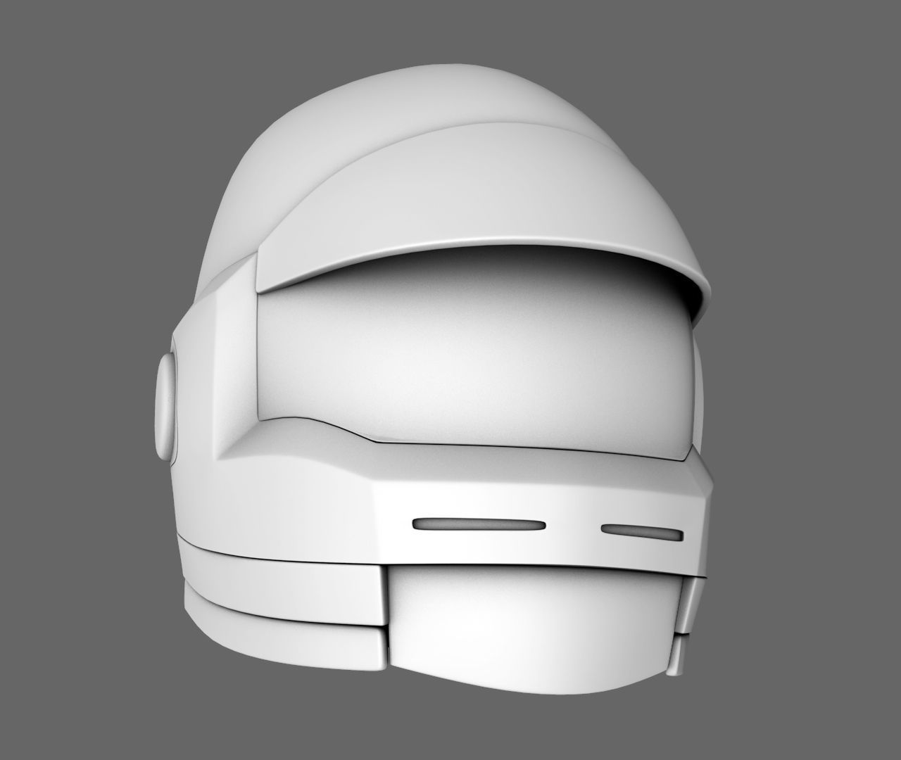 Sci-Fi Helmet Base Mesh 02 Free 3D model_2
