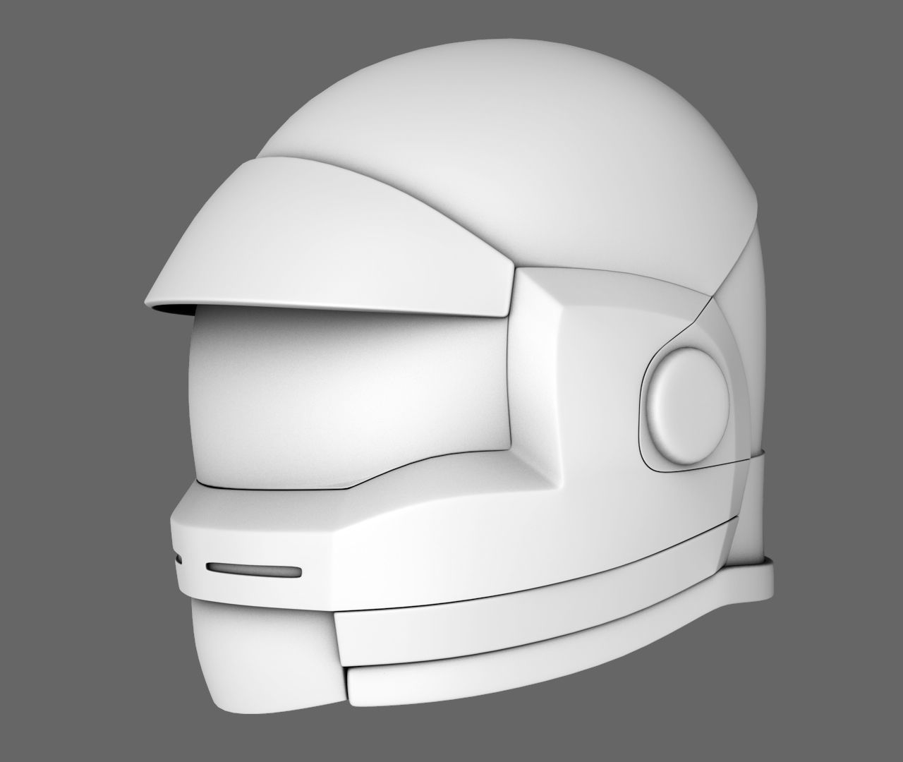 Sci-Fi Helmet Base Mesh 02 Free 3D model_1