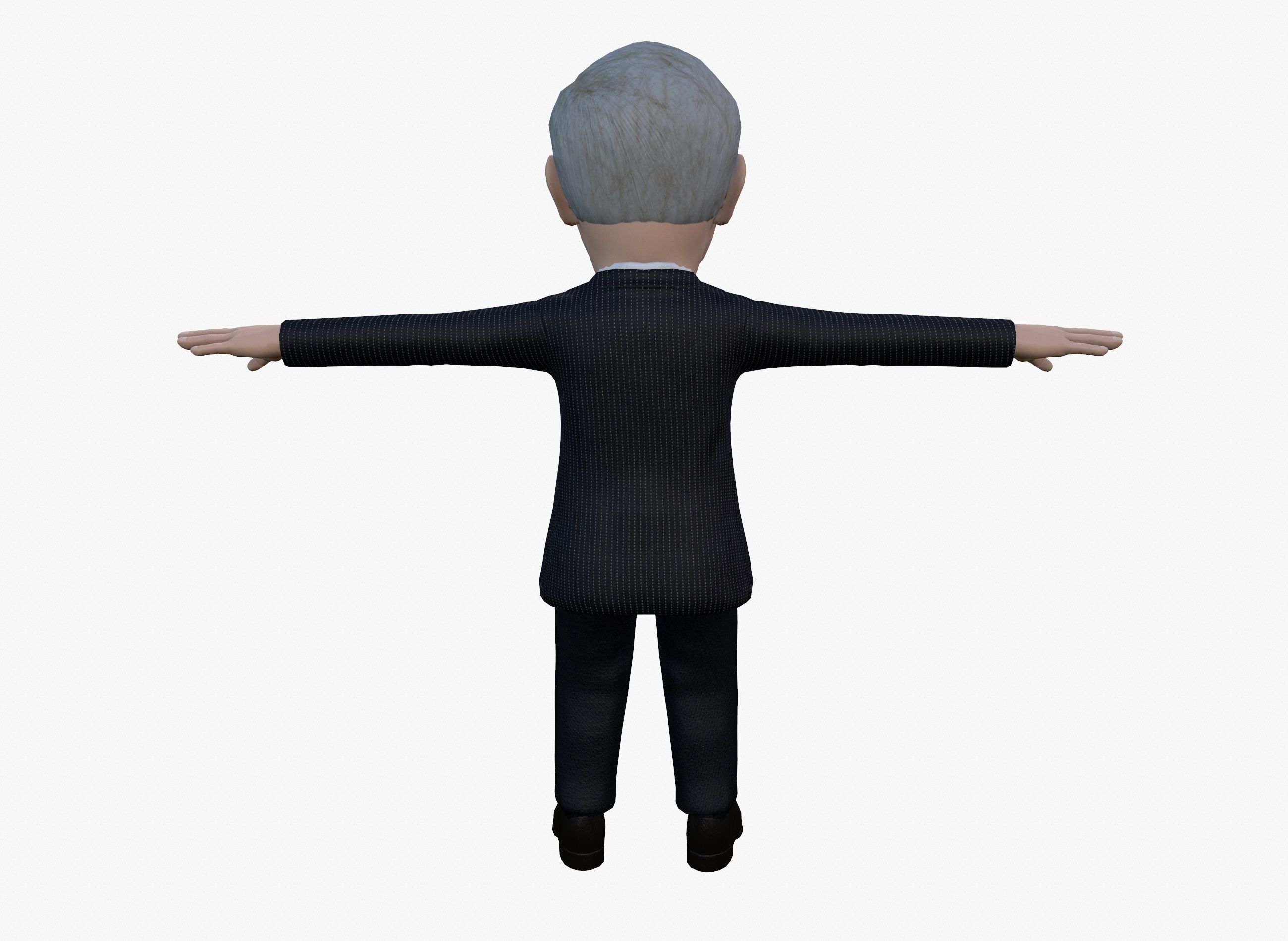 Franklin Delano Roosevelt stylized rigged animated 3Dcharacter Low-poly 3D model_21