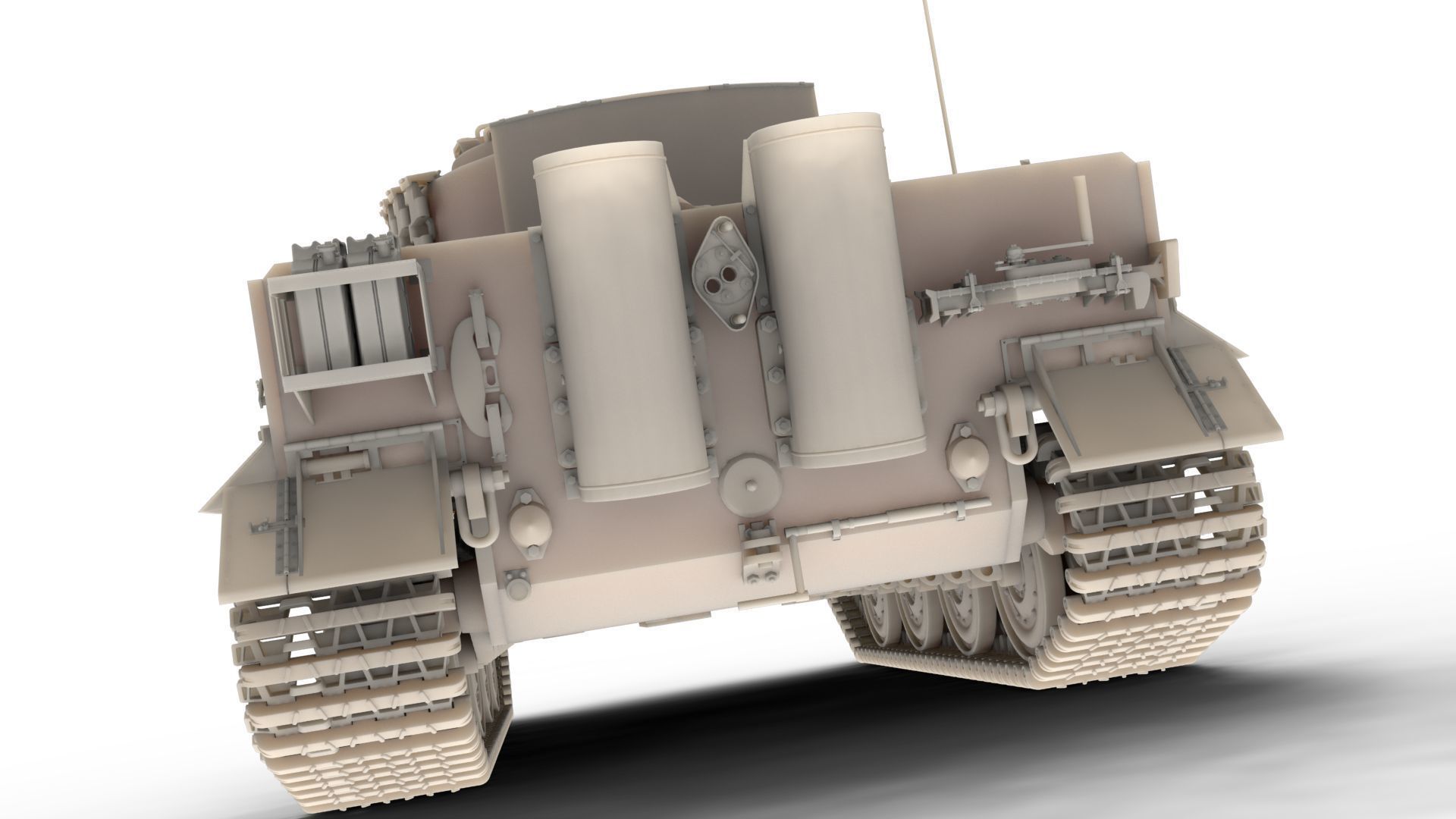 Panzerkampfwagen VI Sd kfz 181 Tiger I ausf E Late production 3D model_12