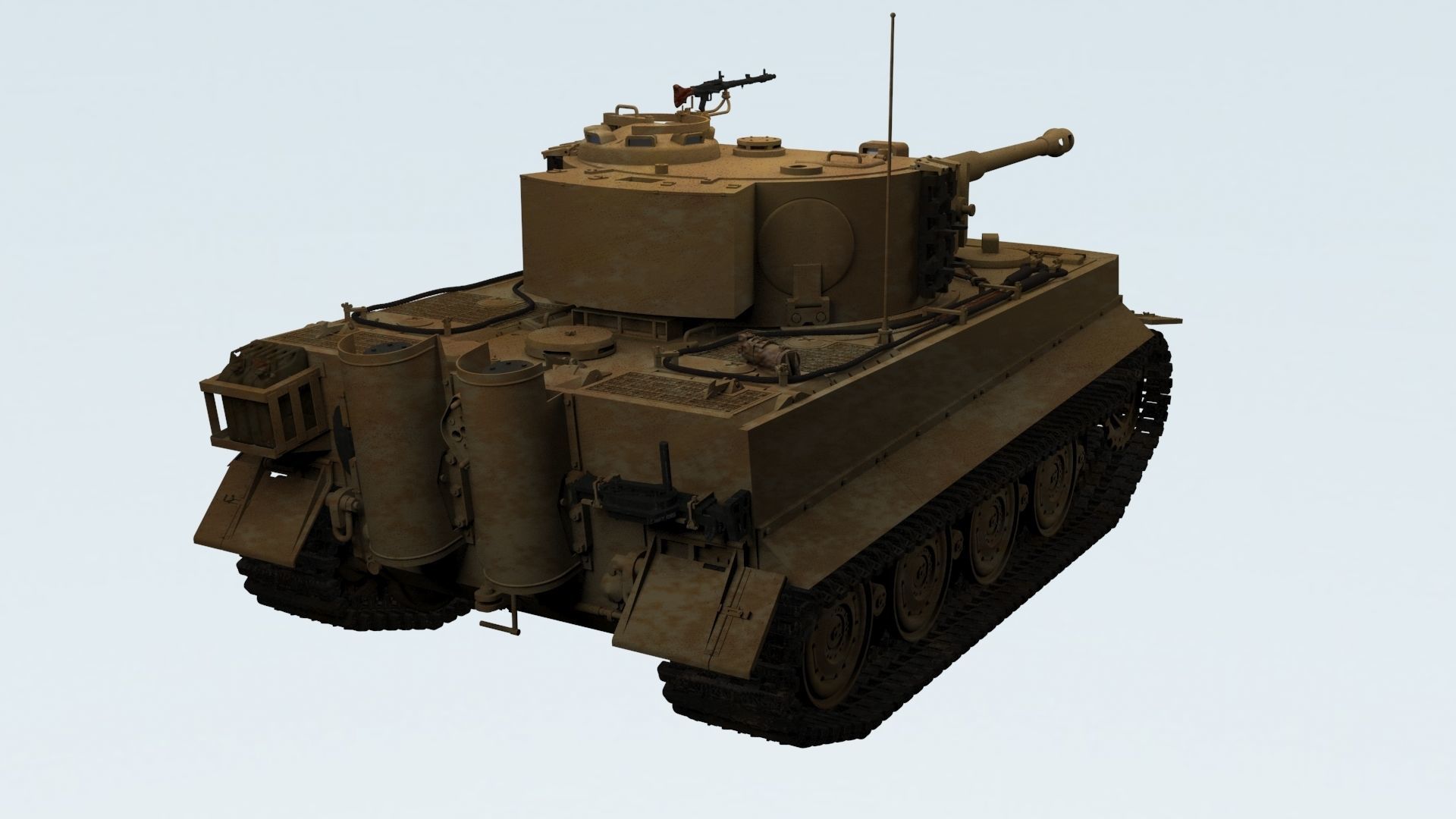 Panzerkampfwagen VI Sd kfz 181 Tiger I ausf E Late production 3D model_18