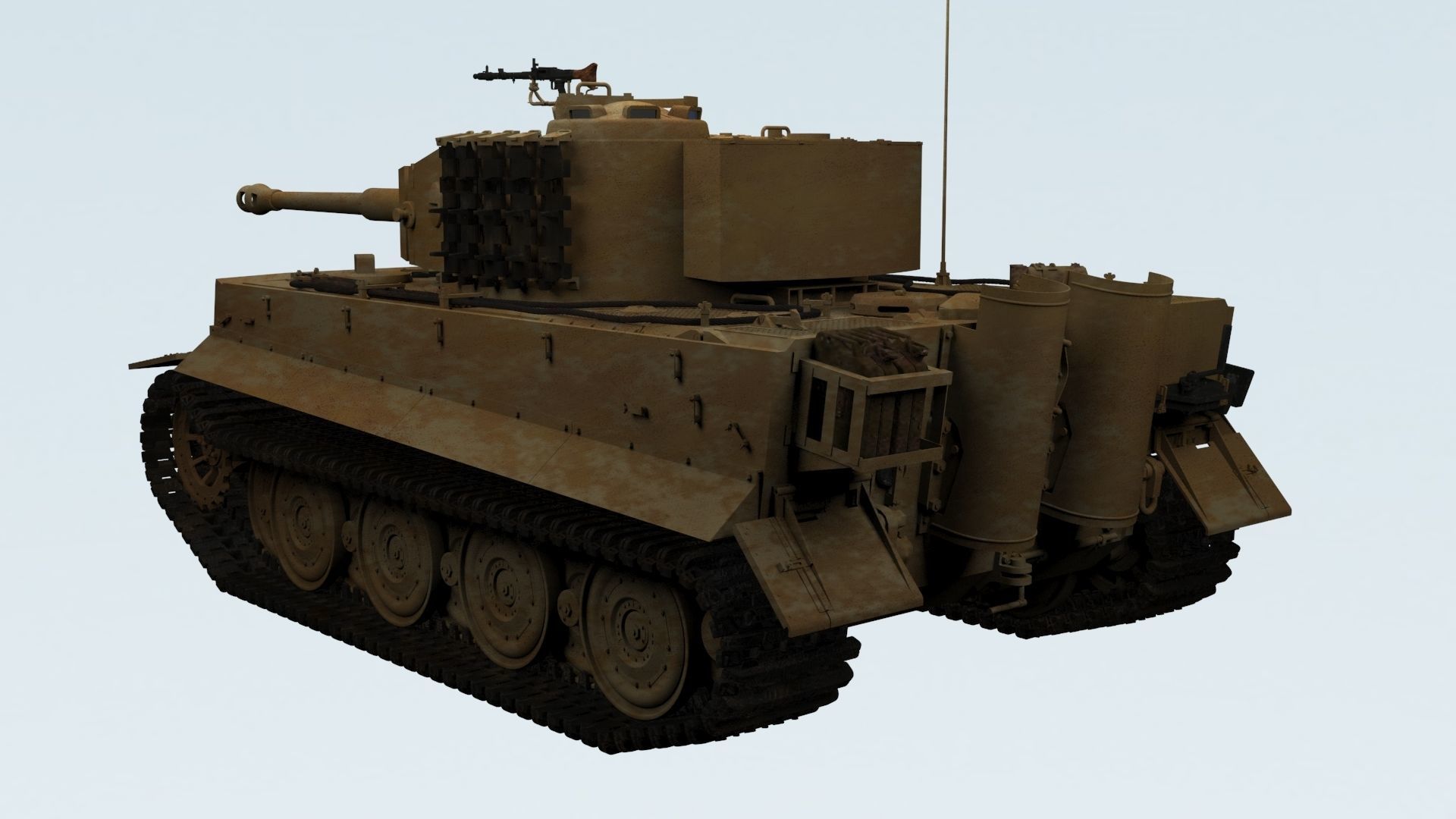 Panzerkampfwagen VI Sd kfz 181 Tiger I ausf E Late production 3D model_17