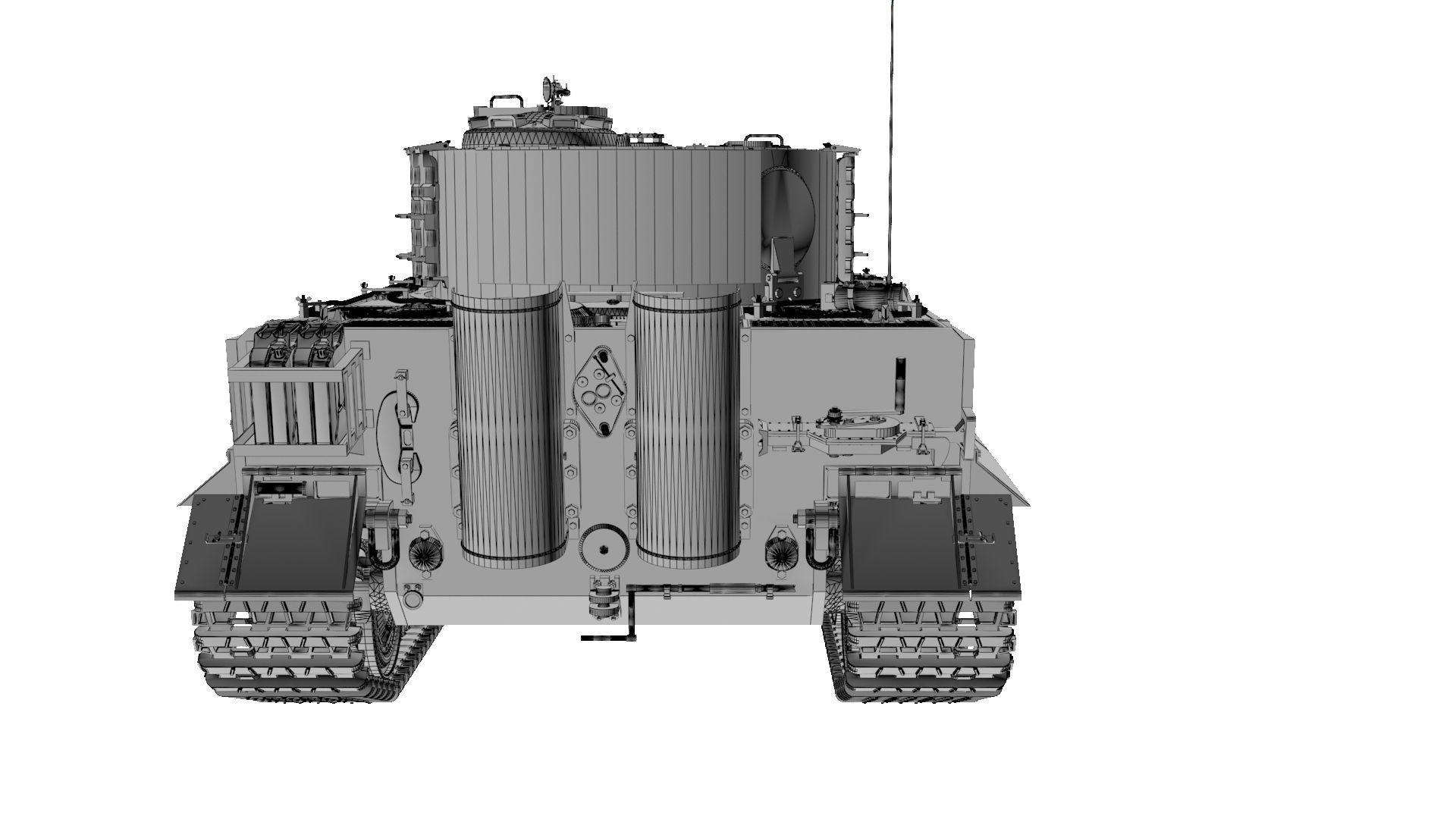 Panzerkampfwagen VI Sd kfz 181 Tiger I ausf E Late production 3D model_26