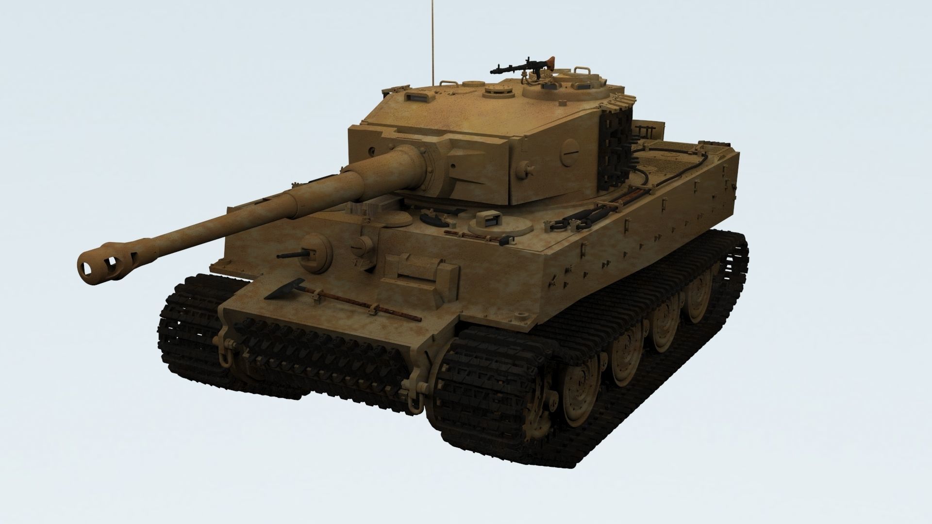 Panzerkampfwagen VI Sd kfz 181 Tiger I ausf E Late production 3D model_21
