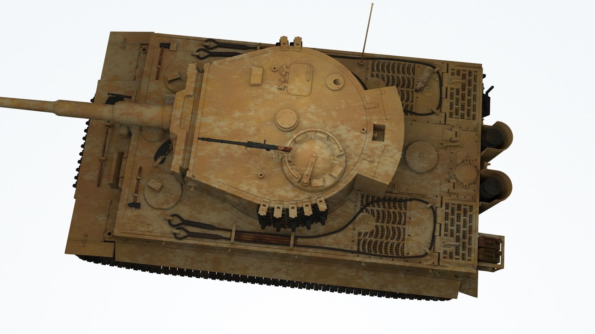 Panzerkampfwagen VI Sd kfz 181 Tiger I ausf E Late production 3D model_19