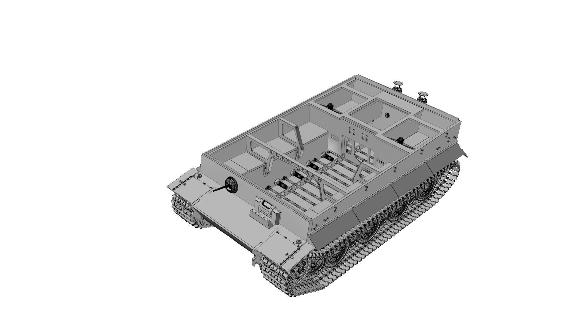Panzerkampfwagen VI Sd kfz 181 Tiger I ausf E Late production 3D model_38