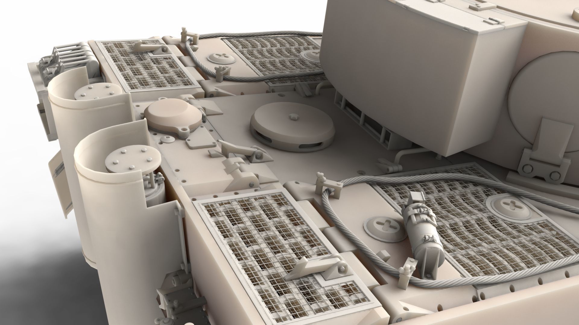 Panzerkampfwagen VI Sd kfz 181 Tiger I ausf E Late production 3D model_11