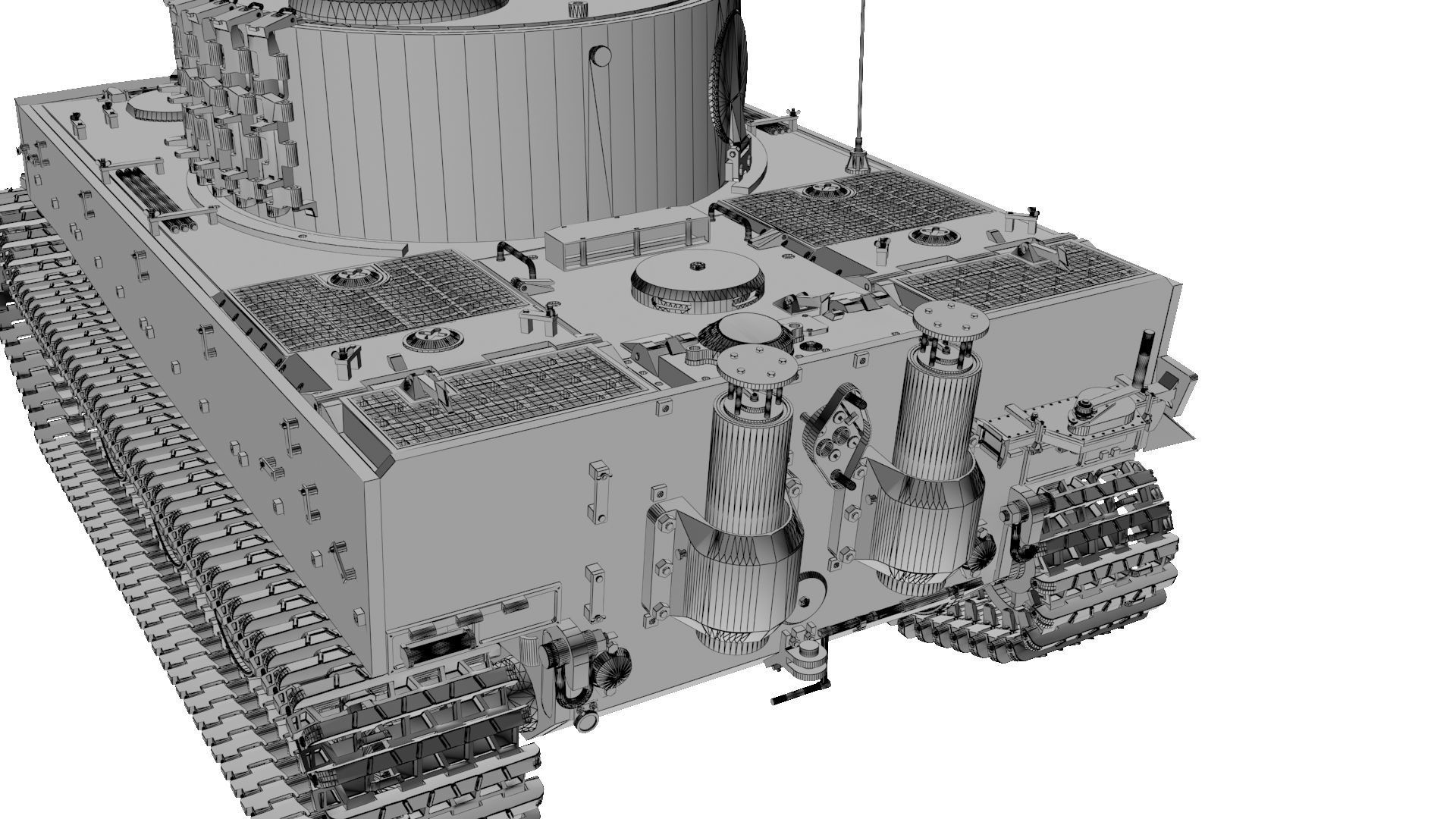 Panzerkampfwagen VI Sd kfz 181 Tiger I ausf E Late production 3D model_51
