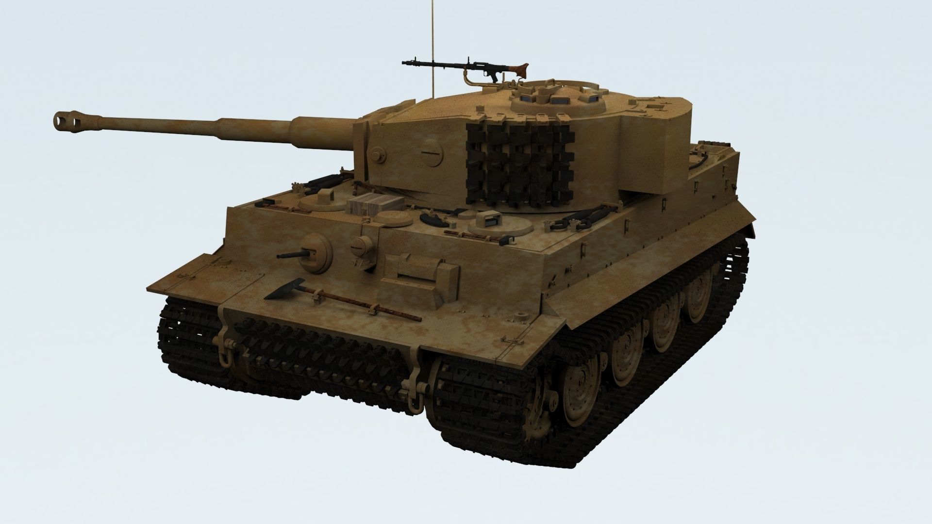 Panzerkampfwagen VI Sd kfz 181 Tiger I ausf E Late production 3D model_23