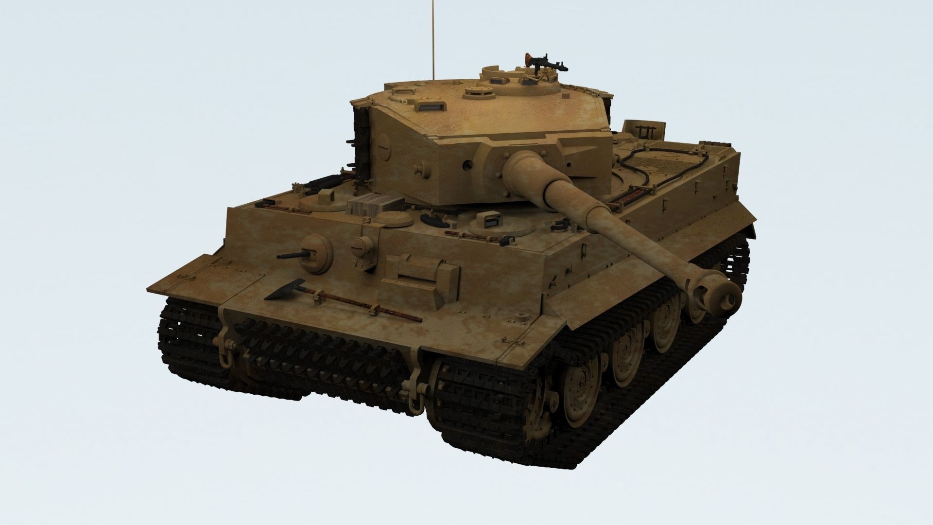 Panzerkampfwagen VI Sd kfz 181 Tiger I ausf E Late production 3D model_22