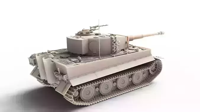 Panzerkampfwagen VI Sd kfz 181 Tiger I ausf E Late production 3D model
