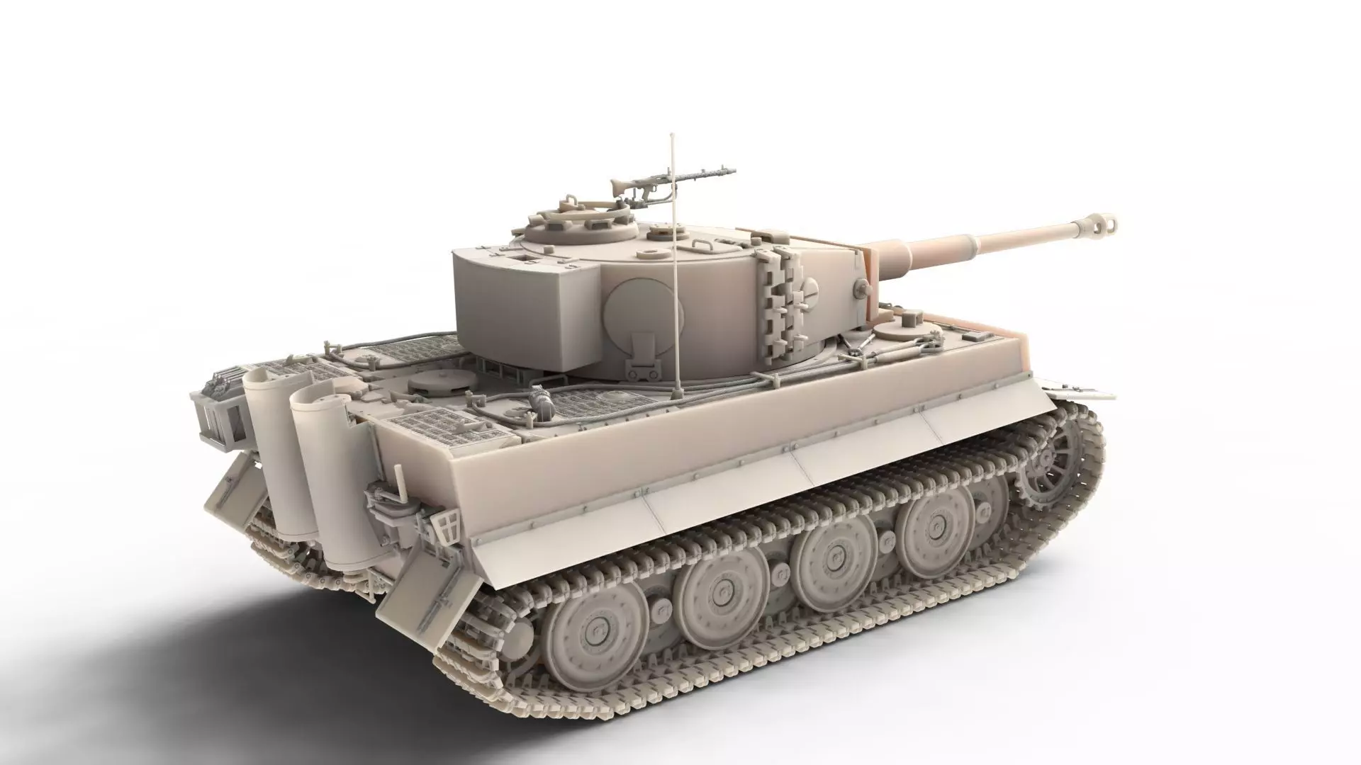Panzerkampfwagen VI Sd kfz 181 Tiger I ausf E Late production 3D model_3