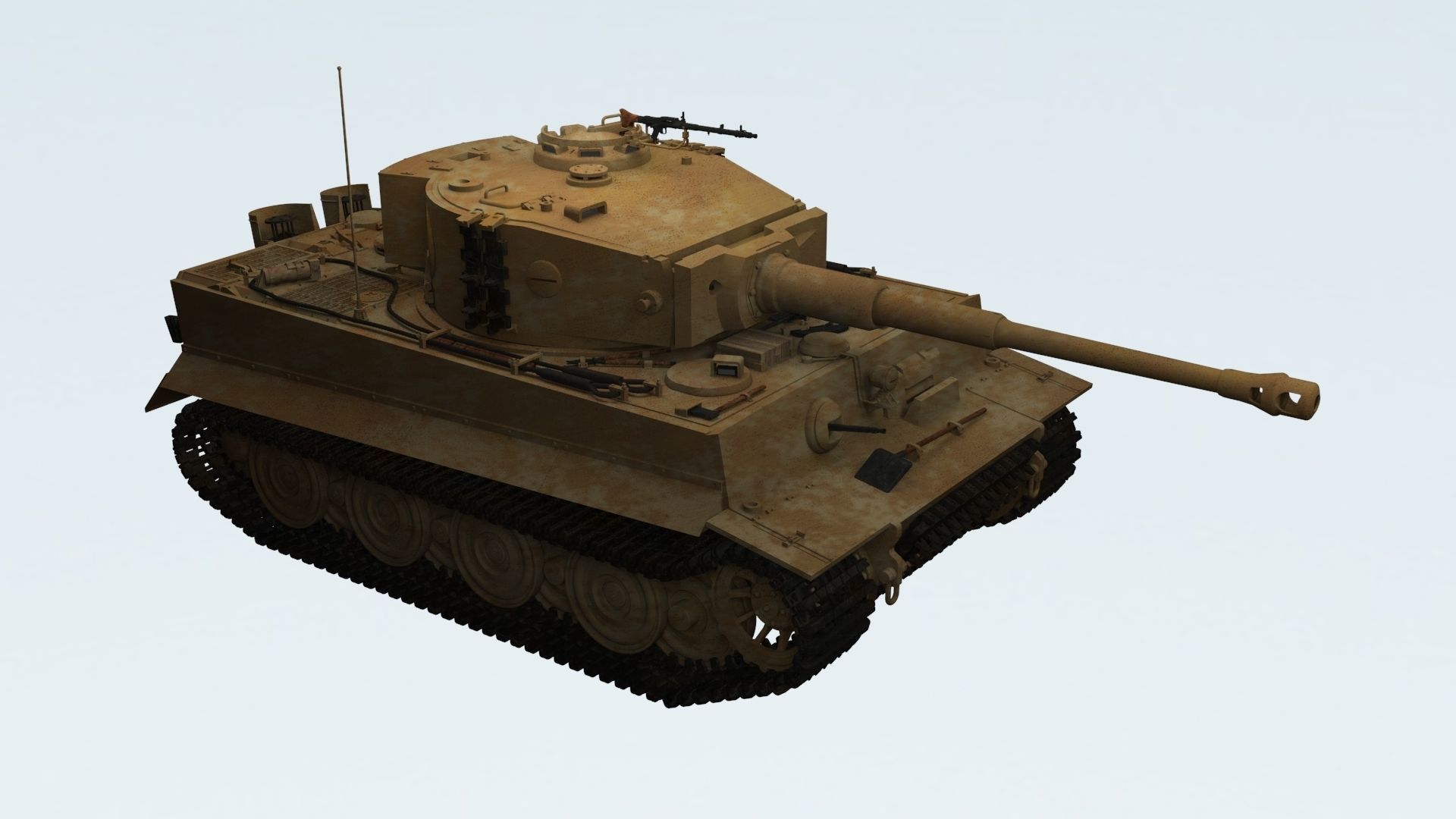 Panzerkampfwagen VI Sd kfz 181 Tiger I ausf E Late production 3D model_15