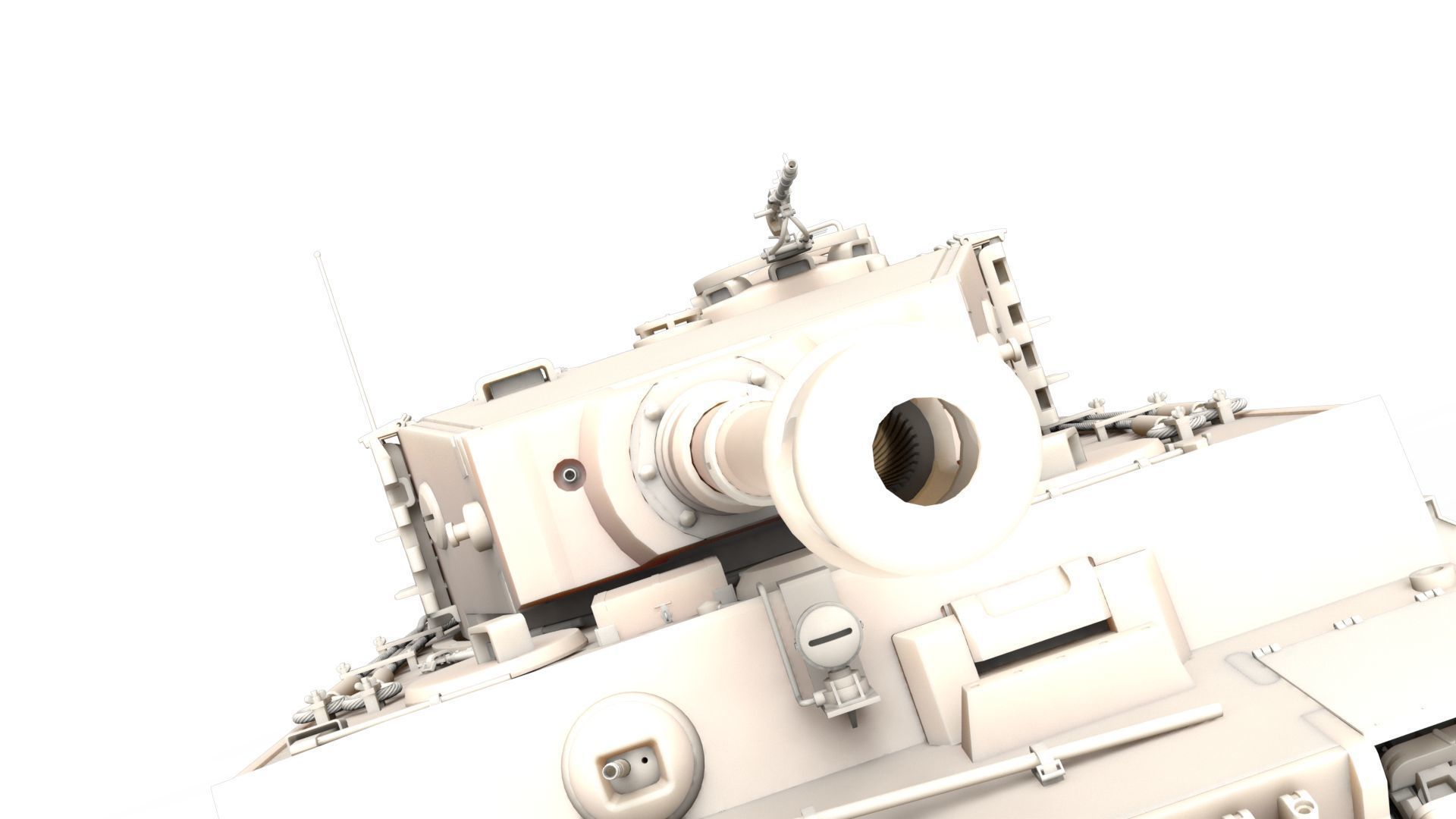 Panzerkampfwagen VI Sd kfz 181 Tiger I ausf E Late production 3D model_13